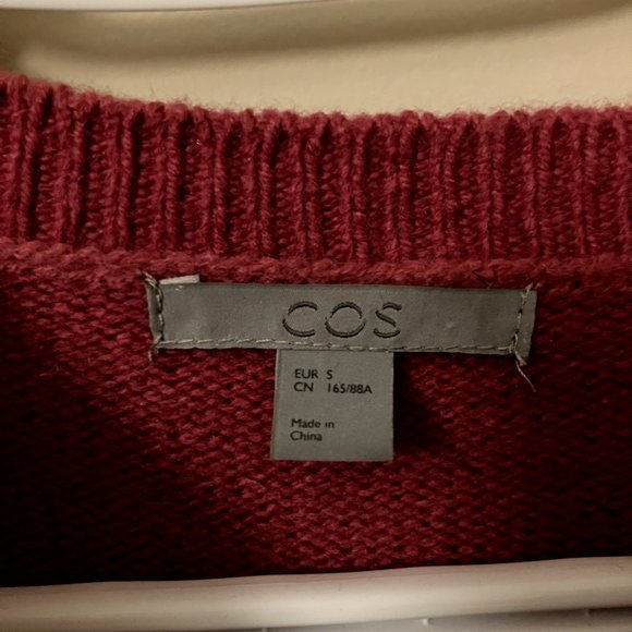 COS fuschia pink sweater dress - Picture 3 of 6